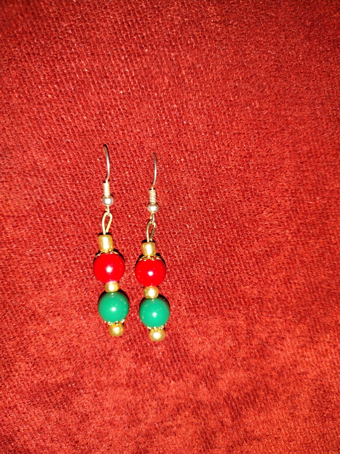 Beaded Christmas Earrings