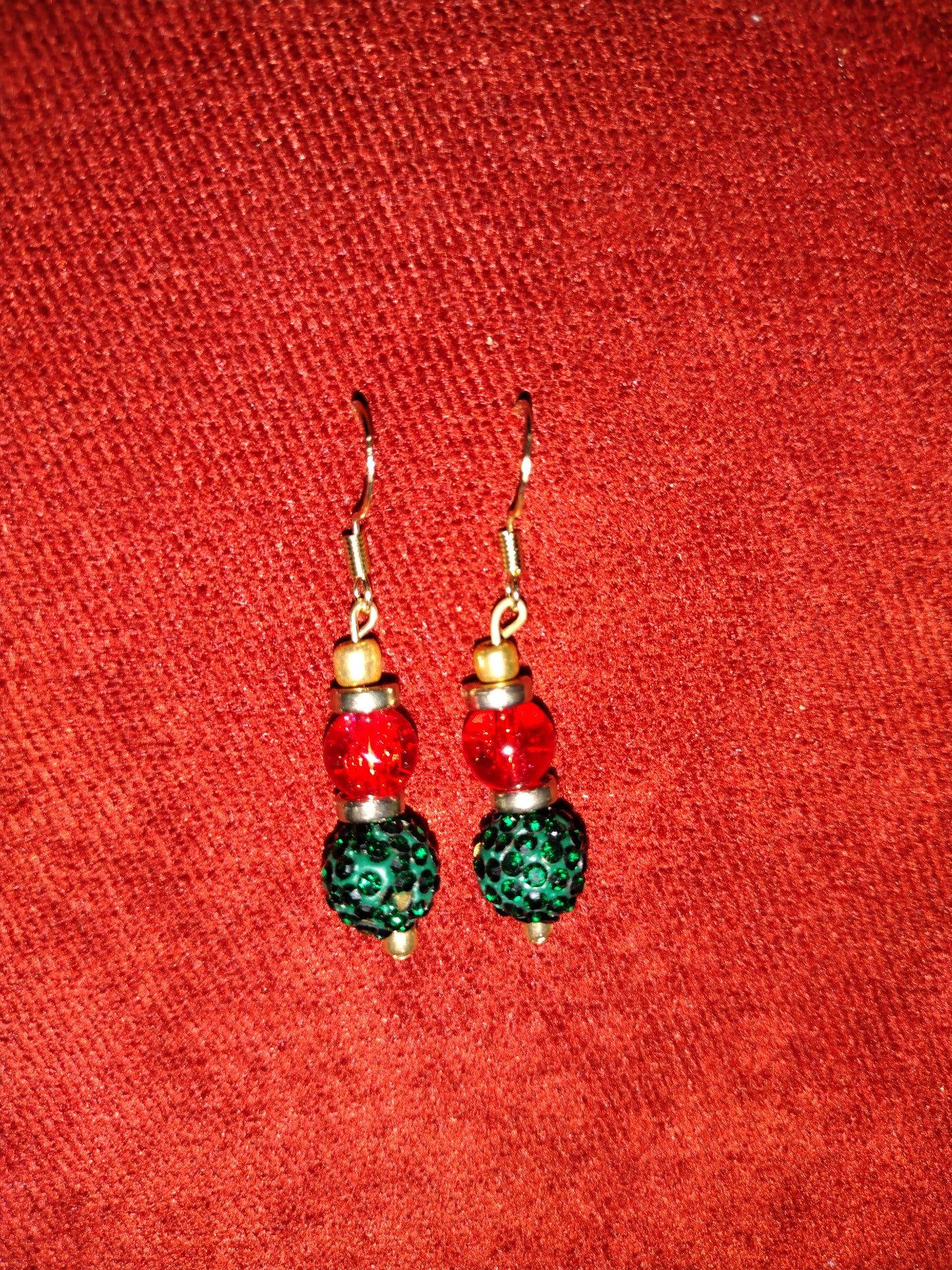 Beaded Christmas Earrings