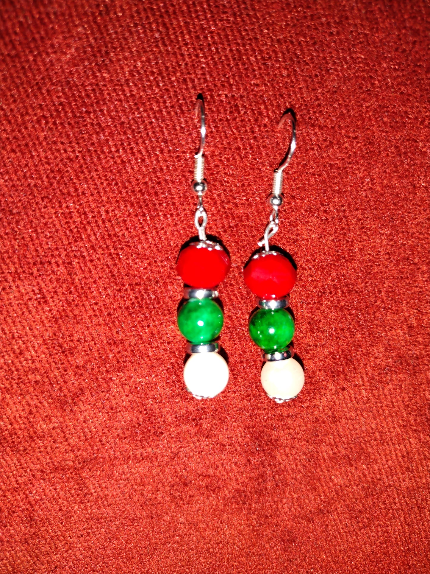 Beaded Christmas Earrings