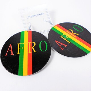 Round Afro earrings