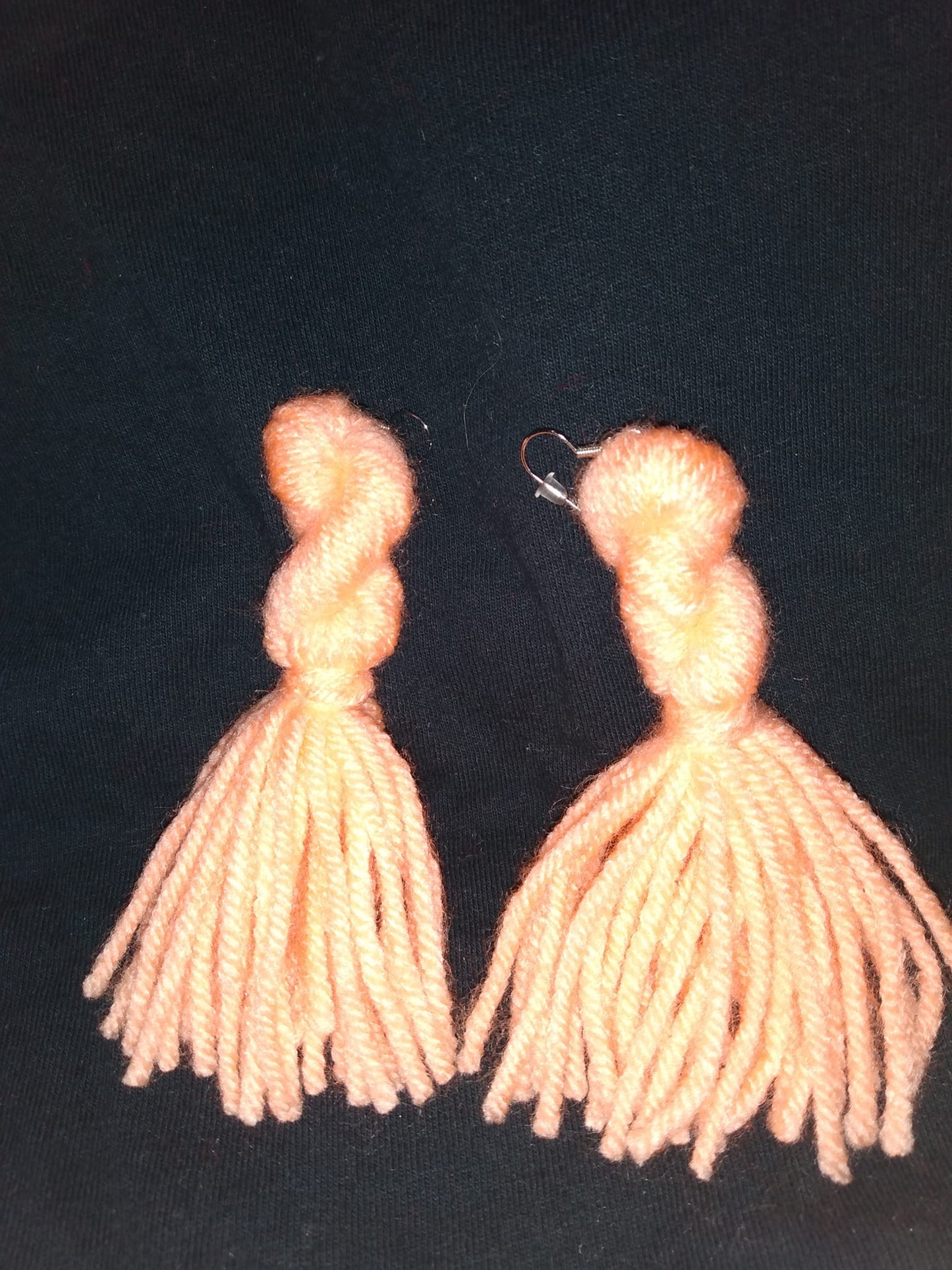 Twist knot tassel earrings